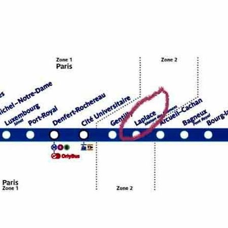 Beau T3 A Arcueil A 3 Min Rer B « Laplace » 외부 사진